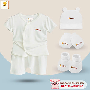 Set quần áo sơ sinh 5 món dễ thương cho bé