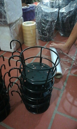 bộ 5 chiếc giỏ để hoa ban công - đen