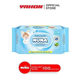 Thùng Khăn Ướt Em Bé NUNA Không Mùi 100 Miếng/Bao 24 Bao/Thùng