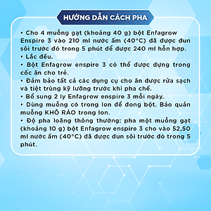 Sữa bột Enfagrow Enspire 3 850g hỗ trợ đề kháng với Lactoferrin dành cho trẻ từ 2-6 tuổi