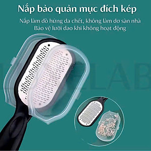 Cây Chà Gót Chân Bản To, Tẩy Da Chết 2 Mặt Bằng Thép, Kèm Hộp Đựng Tiện Lợi - HÀNG CHÍNH HÃNG MINIIN