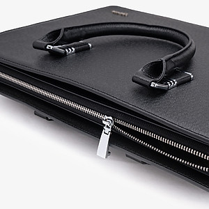 Túi Xách Cặp Da Nam Công Sở GENCE CGL08 Chất Liệu Da Bò Khóa Số Cao Cấp Màu Đen