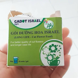 Bộ 5 hộp Chế phẩm xử lý hoa Longlife của Israel - Bảo quản hoa cắm bình tươi lâu và 14 ngày không thối nước