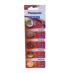 Vỉ 5 Viên Pin CR2032 Panasonic ( CR-2032/5BE x 1 Vỉ ) Lithium 3 V