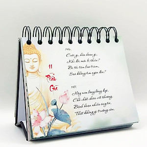 Kinh Pháp Cú - 365 Ngày Sống Theo Lời Phật Dạy ( Kiểu Lò Xo Để Bàn In Màu )