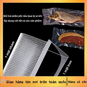 { Loại Dày} Combo 100 Túi Hút Chân Không Thực Phẩm Phù Hợp Với Tất Cả Các Dòng Máy Hút Chân Không , Túi Hút Chân Không Một Mặt Nhám Siêu Dai , Chất Liệu An Toàn - Hàng Chính Hãng