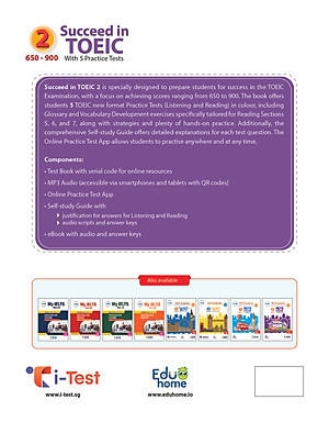 Succeed in TOEIC 2 (650-900) with 5 Practice Tests - New Revised format 2018