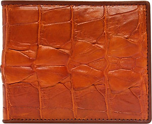 Ví Nam Da Cá Sấu Gai Đuôi Huy Hoàng HT2209 (12.5 x 10 cm) - Vàng