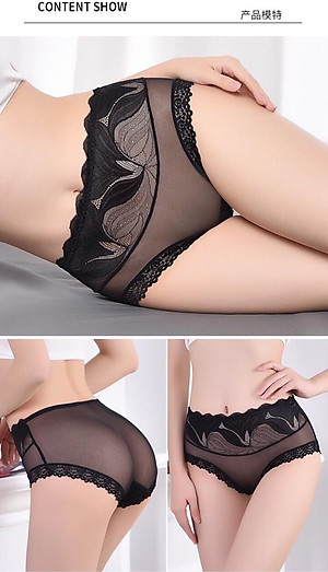 combo 5 chiếc quần lót ren fom to cạp cao giao màu ngẫu nhiên 