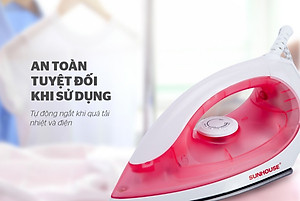 Bàn là khô Sunhouse SHD1072 hồng - Hàng chính hãng