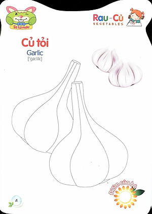 Sách Bé tô màu - Rau củ