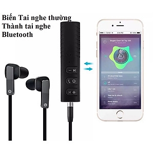 Bộ Chuyển Đổi Không Dây Bluetooth VSP-B09 Thiết Bị Chuyển Đổi Âm Thanh Có Dây Thành Không Dây Bluetooth Music V4.1 (Đen) - KHÔNG BAO GỒM TAI NGHE - Hàng Nhập Khẩu