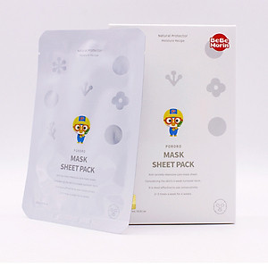 Hộp 10 mặt nạ dưỡng ẩm cho trẻ em 3-12 tuổi Pororo Mask Sheet Pack Hàn Quốc