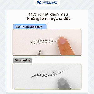 Combo 5/10/20 Bút bi Thiên Long TL-097 ngòi 0.5mm mực xanh đỏ đen nét viết thanh mảnh thiết kế trẻ trung năng động