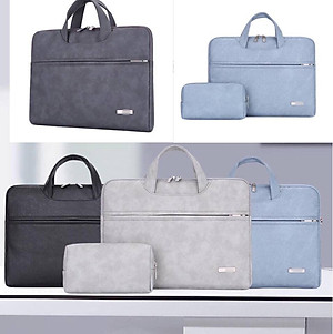 Túi xách da dành cho macbook, laptop, surface chống nước, chống sốc ưu việt - Tặng kèm ví đựng phụ kiện