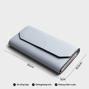 Ví Yuumy ( Thời trang nữ nắp gập kiểu cầm tay dáng dài - Ví da Seasand YV76 )