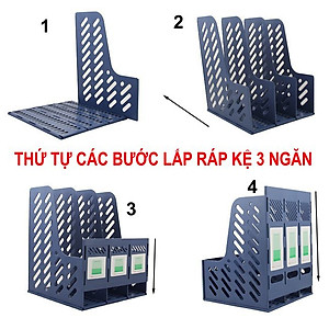 Kệ hồ sơ 3 Ngăn Ráp Liên hoàn với Khay Để Bút Deli Z00112 
