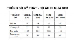 Áo mưa bộ RANDO 2 công dụng RB8 - ASNM-88 – Thời trang đi mưa, ấm áp nhẹ nhàng - Giao Màu Ngẫu Nhiên