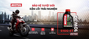 Nhớt xe số đời mới cao cấp Motul 5100 4T 10W30 công nghệ Ester tổng hợp 100% API SM, MA2 - dùng đường phố đường trường xe đời mới NKLUBE
