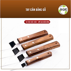 Dao Chà Láng Bánh/ Dao Lấy Bánh, Xẻng Phết Bánh Kem Spatula Model BS. Có 4 Kích Thước, Chất Liệu Inox Cao Cấp, Tay Cầm Gỗ, Siêu Nhẹ. Hàng Nhập Khẩu Chính Hãng Thái Lan