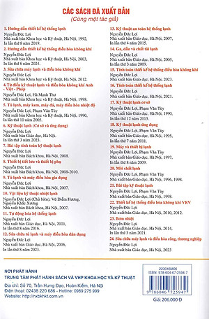 Hướng Dẫn Thiết Kế Hệ Thống Điều Hòa Không Khí (In lần thứ sáu có bổ sung và sửa chữa) - Nguyễn Đức Lợi (Tái bản 2024)