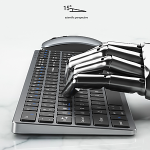 Bộ Bàn phím chuột không dây Fullsize H869 pin sạc TypeC đa kết nối bluetooth 5.2 + 3.0 + Usb wireless 2.4G hàng nhập khẩu