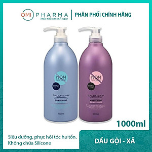 Bộ dầu gội xả không chứa Silicon Salon Link (1000ml)