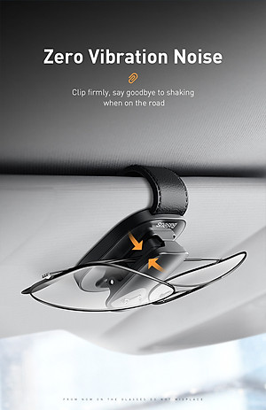 Móc kẹp treo Baseus Platinum Vehicle Eyewear Clip ACYJN- Hàng chính hãng