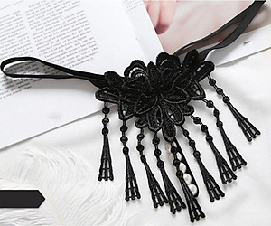 Quần lót nữ kết hoa đính kèm hạt lọt khe gợi cảm - Màu đen