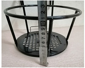 Combo 5 GIỎ SẮT Treo Chậu Hoa Ban Công Hình Tròn - Màu Đen