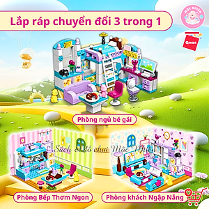 Đồ chơi lắp ráp, xếp hình Qman 4801 - Phòng của bé gái (194 mảnh ghép) - Dành cho bé từ 6 tuổi