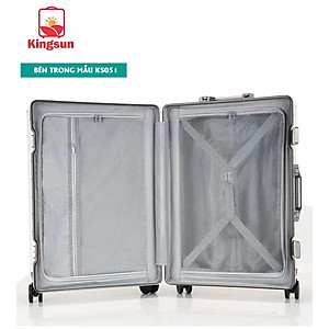 Vali khung nhôm khóa sập size 20/24, bịt 4 góc kim loại KS-051