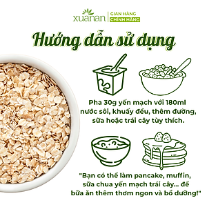 Combo 2 Hộp Yến Mạch Nguyên Chất Ăn Liền Xuân An [ko đường] 400G(Tặng Kèm 2 Túi Yến Mạch 150G)