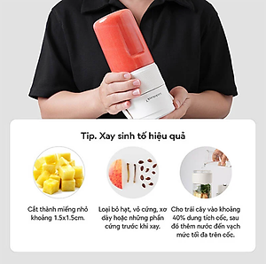 Máy xay sinh tố cầm tay LocknLock dung tích 475ml - Màu ngà - EJJ346IVY - Hàng chính hãng