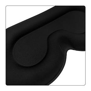 Bịt Che Mắt Ngủ 3D Kèm Bịt Tai Văn Phòng, Trên Xe Ô tô, Máy Bay, Thoáng Khí, Mềm Mại Cho Giấc Ngủ Ngon, Mặt Nạ Ngủ. Du Lịch Dã Ngoại Phượt Thiền MÀU ĐEN