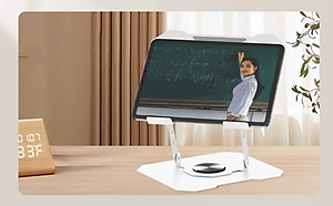 Kệ đỡ giá đỡ đế tản nhiệt dành cho laptop, macbook, máy tính hợp kim nhôm gấp gọn xoay 360 độ nhiều nấc độ cao - K2 - Hàng chính hãng