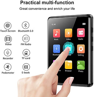 Máy Nghe Nhạc Ruizu M6 - Màn Hình Cảm Ứng 2.8 Inches, Bluetooth 5.0, Loa Ngoài, Pin 50h - Hàng Chính Hãng