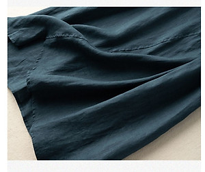 Đầm suông linen ngắn tay dáng dài, chất vải linen mềm mát, thời trang cho phái nữ Haint Boutique Da71
