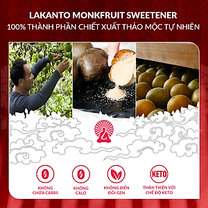 Đường ăn kiêng La Hán Quả Saraya Lakanto MonkFruit Trắng, 0 Calo, 0 tăng đường huyết, 0 biến đổi gen - 454g