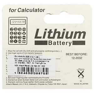 Pin Maxell 3V CR2025