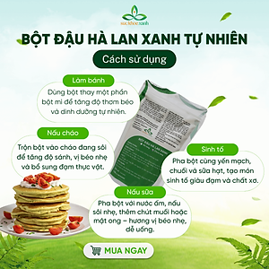 Bột đậu Hà lan xanh tự nhiên Canada