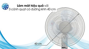 Quạt Treo Tường Toshiba F-WSA20(H)VN (55W) - Xám - Hàng chính hãng