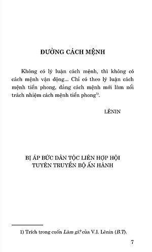 Đường Cách Mệnh ( xuất bản lần thứ sáu) - bản in năm 2024
