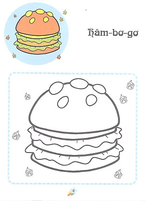 Sách 123 Nào Ta Tô Màu! - Thức Ăn