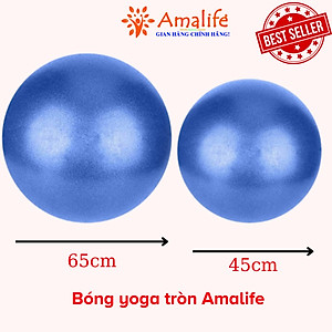 [HÀNG NHẬP KHẨU] Bóng tập Yoga, Bóng Yoga tròn cỡ đại chọn cỡ 45cm, 65cm cao cấp - Hàng chính hãng Amalife