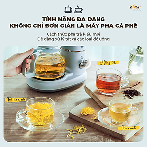 Máy Pha Cà Phê Mini Bear Nhỏ Gọn Tiện Dụng Pha Trà Pha Coffee Tự Động Giữ Ấm Loại Bỏ Cặn SB-CF06A HÀNG CHÍNH HÃNG