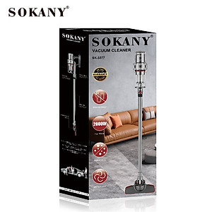 Máy hút bụi cầm tay SOKANY LOẠI SẠC PIN KHÔNG DÂY công suất 2000W lực hút cực mạnh 20000Pa - SK3377 - HÀNG CHÍNH HÃNG - DELIYA