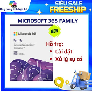 Phần mềm Microsoft 365 Family | 6 Users | 1TB/User | 365 ngày – Hàng chính hãng