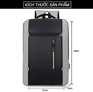 Balo Thời Trang Nam Cao Cấp Tement, Cá Tính, Phong Cách Độc Đáo, Tiện Lợi, Chất Liệu Vải Cao Cấp Chống Thấm, Chống Xước, Đựng Vừa Laptop 15,6 Inch - Hàng Chính Hãng