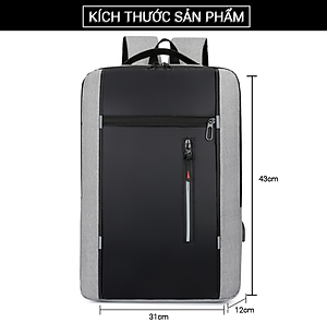 Balo Thời Trang Nam Cao Cấp Tement, Cá Tính, Phong Cách Độc Đáo, Tiện Lợi, Chất Liệu Vải Cao Cấp Chống Thấm, Chống Xước, Đựng Vừa Laptop 15,6 Inch - Hàng Chính Hãng